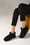 Women's Black Ultra Mini Suede Boots with Fur Inside 3cm Byndum01 - 2
