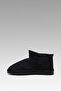 Women's Black Ultra Mini Suede Boots with Fur Inside 3cm Byndum01 - 5