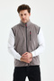 Men's Full Zipper Sports Fleece Vest - 3