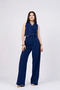Women's Summer Navy Blue Vest Pants Set Stylish Daily Comfortable Two-Piece 1103 - 5