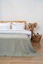 Noemi Green Double 100% Cotton Duvet Cover Bedspread - 7 Piece Dowry Set - 3