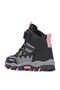 Girl's Cold Resistant Black Pink Velcro Trekking Boots Non-Slip Sole - 2