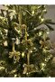 New Year's Glittering Gold Velvet Ribbon Bell Chain Luxury Christmas Pine Tree Ornament 3 Pieces - 2