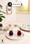 Set of 4 Vera White Metal Coffee and Tea Presentation Trays - 25 cm Elegant and Durable Design - 2