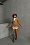 Women's Belt Detailed Inside Fur Suede Jacket Nbg056 - 4