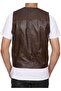 Punto Stitched Hazelnut Color Sports Leather Vest - 3