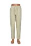 Battal Elastic Men's Linen Trousers Beige Color - 5