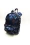 Medium Size Small Eared Navy Blue Glitter Color Children's Backpack - 2