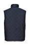 Diamond Stitched Three Pocket Fleece Vest Navy Blue Color - 4