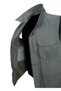 Battal Size Summer Fabric Vest with Collar and Bag Pocket Gray Color - 4