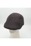 Coffee Colored Dot Patterned Duck Cap with Ears - 4