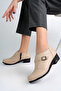 Genuine Leather Beige Women's Leather Casual Shoes Dp15-73421 - 5