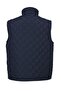Navy Blue Diamond Stitched Sports Model Inflatable Vest - 4