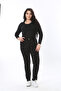 Women's Plus Size Black Pearl and Stone Detailed 5-Pocket Lycra Jeans 65N38559 - 4