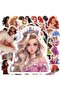 50 Cute Cartoon Anime Princess Stickers Engine Car Helmet Laptop Sticker