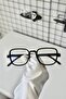 Freemason Black Square Rectangle Bone Clear Women Men Unisex Blue Screen Goggle Eyewear - 8