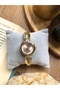 Pink Gold Women's Wristwatch with Round Cord Design Detail and Little Stones Inside - 5
