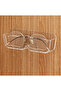 Wall-stickable glasses hanger cabinet bedroom bathroom transparent 1 piece - 3
