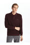 Polo Collar Long Sleeve Men's Sweatshirt (W4)