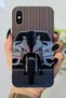 جراب سيليكون مطبوع عالي الدقة متوافق مع هاتف Apple iPhone X ونمط سيارة BMW