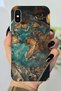 حافظة سيليكون متوافقة مع هاتف Apple iPhone Xs Max مطبوعة بنمط مشهد السيارة