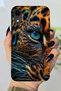 حافظة سيليكون متوافقة مع هاتف Apple iPhone XR مطبوعة بنمط النمر HD+