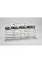4PCS GLASS SPICE JAR SET WITH METAL RACK