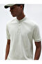 Judge Collar T-Shirt Slim Fit Buttoned Short Sleeve Piping