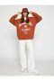 College Printed Sweatshirt Oversize with Fleece Inside - 2