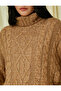 Crop Turtleneck Sweater Knitted Detailed Long Sleeve - 5