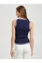 Knitwear Ribbed Undershirt with Stripe Detail - 4