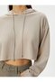 Hooded Crop Sweatshirt Long Sleeve - 5