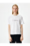 Slogan Printed T-Shirt Short Sleeve Crew Neck Cotton - 3