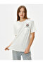 Cotton T-Shirt Floral Printed Pocket Detailed Short Sleeve Crew Neck - 3