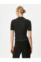 Polo Neck Sweater Knitwear Glitter Short Sleeve Buttoned - 4