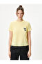 Pocket Detailed Printed T-Shirt Cotton Short Sleeve Crew Neck - 3