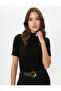 Half Turtleneck Sweater Knitwear Ribbed Short Sleeve