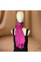 Pink Süreyya 2663 Flamed Handmade Scarf - 4
