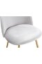 Upholstered Accent Leisure Dining, Modern Kitchen Chair with Curved Backrest by Mahmayi - Grey - 6
