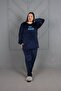 Plus Size Elastic Velvet Suit