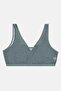 Women Textured Non Padded Bra, Sage Green - 2