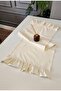 Venus Linen 2-Sided Ruffled Vintage Runner Coverlet Cream 40X110