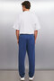 Bryce Men's Relaxed Fit Comfortable Cut Elastic Waist Premium Fabric Dark Blue Sweatpants - 6