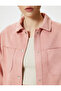 Suede Jacket Snap Button Classic Collar Pocket - 5