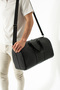 Genuine Leather Unisex Travel Bag Hand Bag Shoulder Bag with Adjustable Strap Large Size Black - 2