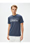 Slogan Printed T-Shirt Crew Neck Slim Fit Short Sleeve - 3