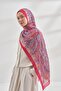 Ethnic Voile Pashmina Pattern Shawl - Fuchsia - 2