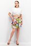 Women Abstract Print Tiered Skirt, Multicolor - 3