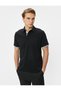 Polo Neck T-Shirt Slim Fit Buttoned Short Sleeve - 3