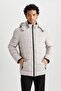Windproof Slim Fit down Coat - Hooded, Lined Zip-Up, Faux Fur R0216Az23Au